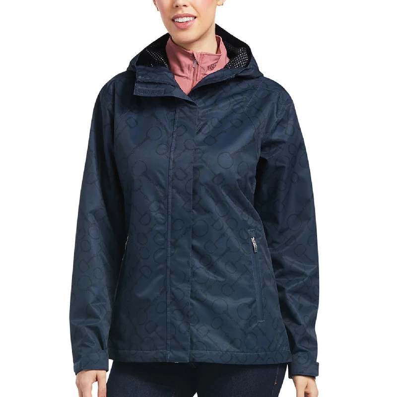 Quick Sale Ariat® Ladies Spectator Blue Nights Bit Print Waterproof Jacket 10039215