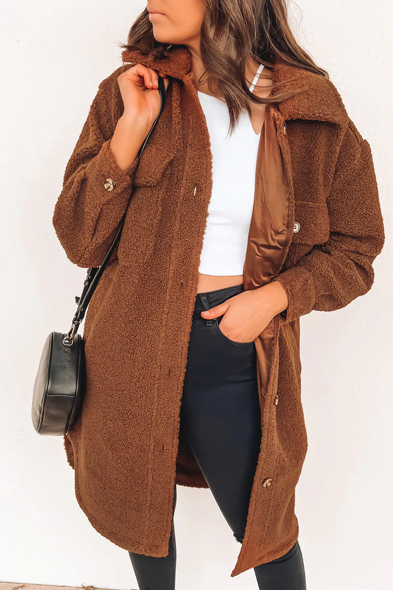 Savings Event Tessa Teddy Shacket Brown