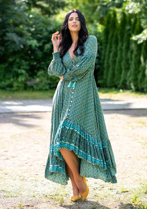 Francesca Lotus Green Dress