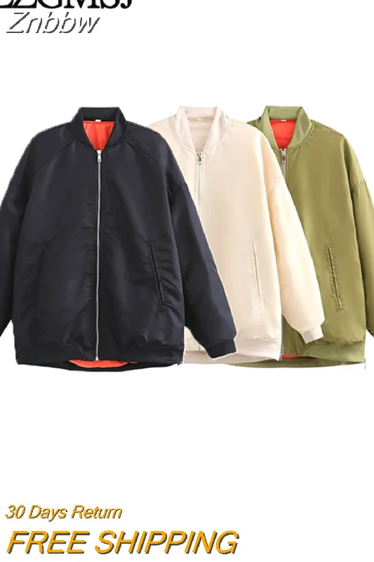 Exclusive Preview Znbbw TRAF 2023 Spring Warm Jacket Women Outerwear With Zipper Bomber Jacket Coat Women Thicken Coat Top Women Exclusive Preview Znbbw TRAF 2023 Spring Warm Jacket Women Outerwear With Zipper Bomber Jacket Coat Women Thicken Coat Top Women
