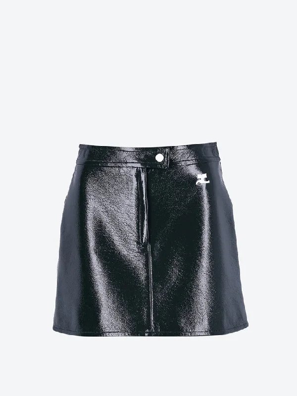 Reedition vinyl mini skirt