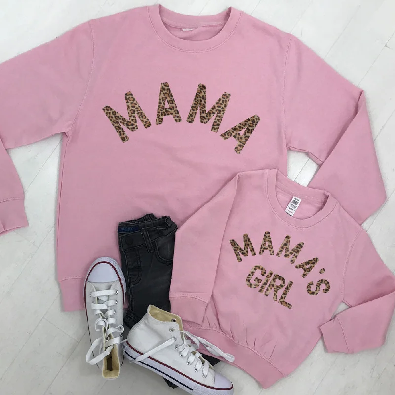 Mama & Mama's Girl Leopard Sweatshirts (MRK X)