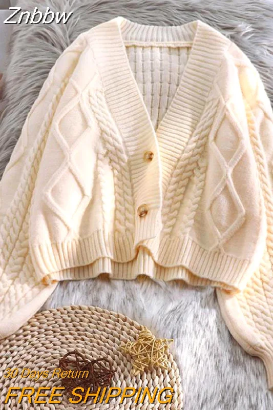 Mega Sale Znbbw Vintage Short Cardigan Knitted Sweater Women 2023 Autumn Winter Long Sleeve Solid Sweaters Coat & Jackets Women Mega Sale Znbbw Vintage Short Cardigan Knitted Sweater Women 2023 Autumn Winter Long Sleeve Solid Sweaters Coat & Jackets Women
