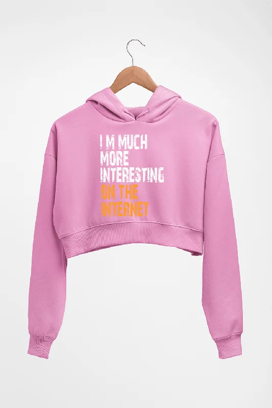 Hurry In Internet Funny Crop HOODIE FOR WOMEN