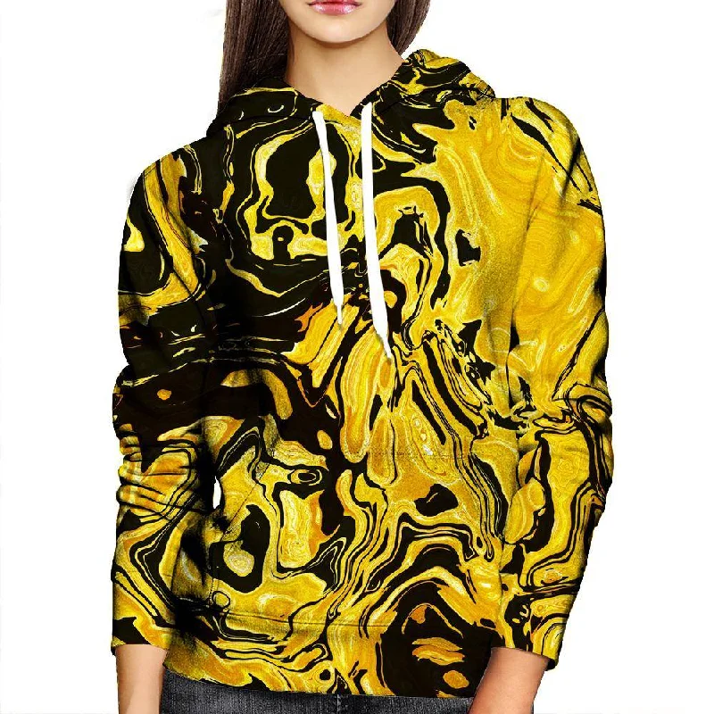 Blowout Deals Yellow Flow Womens Hoodie