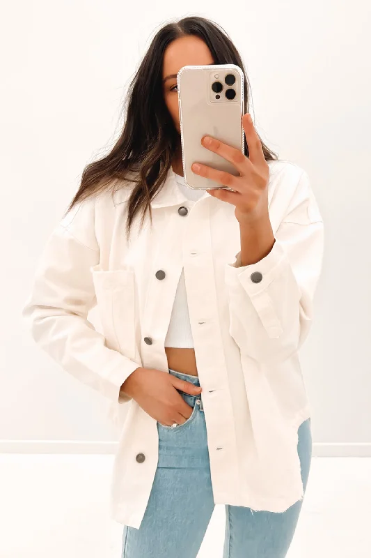 Final Clearance Dale Shacket Vintage White
