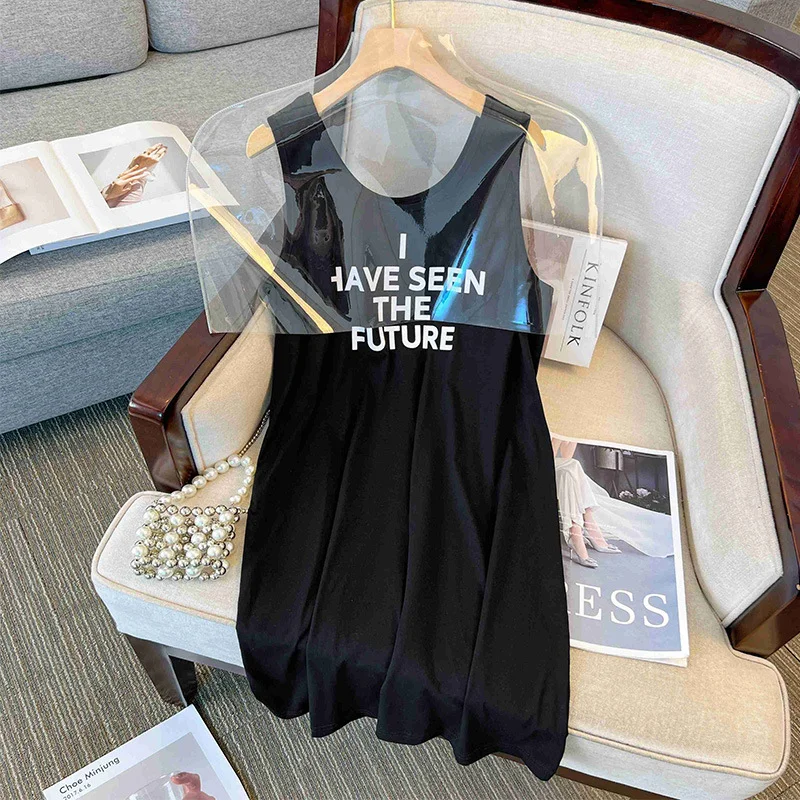 Warehouse Sale Plus Size Future Graphic Tank Dress (EXTRA BIG SIZE)