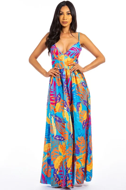 Time-Limited Offer SEXY MAXI DRESS BLUE