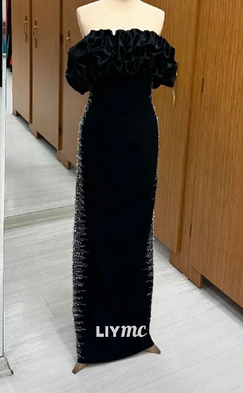 Today’s Special LP2241 - Straight Across Ruffled Sleek Satin Appliques Sheath Prom Dress Cocktail Dress Today’s Special LP2241 - Straight Across Ruffled Sleek Satin Appliques Sheath Prom Dress Cocktail Dress