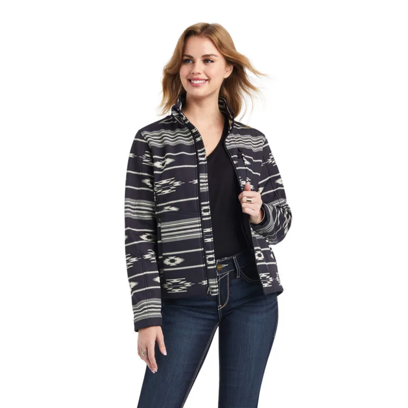 Price Reduction Ariat® Ladies Softshell Chimayo Black Zip Up Jacket 10042135