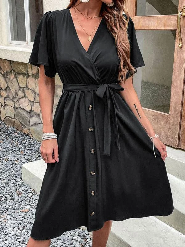 Deal Dash Casual Short Women's Midi Dress