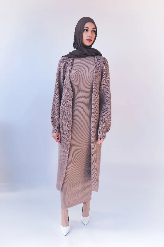 Neslihan Long Cardigan - Beige