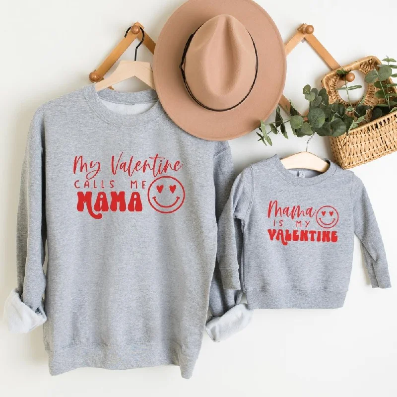 Valentines Call Me Mama Matching Sweatshirts