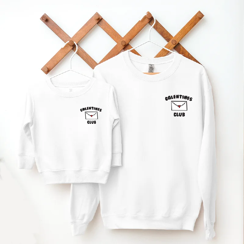 Galentines Club Matching Pocket Logo Sweatshirts