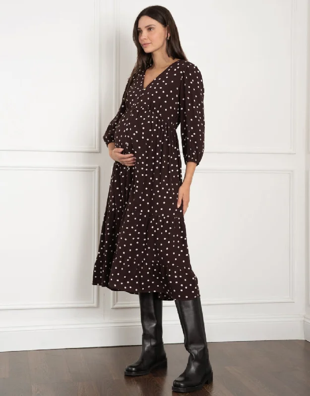 Great Bargains Margie Maternity + Nursing Button-Through Dress