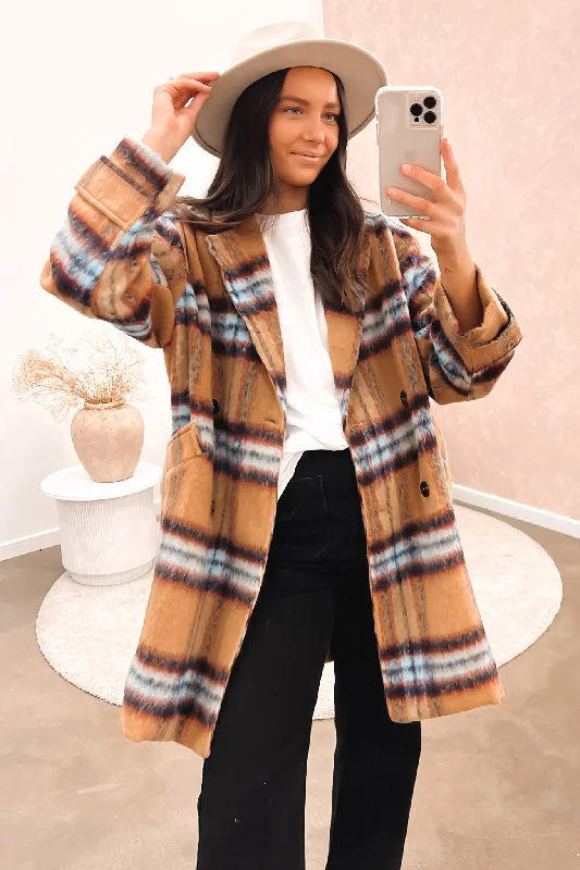 Clearance Items Charles Coat Tan Multi