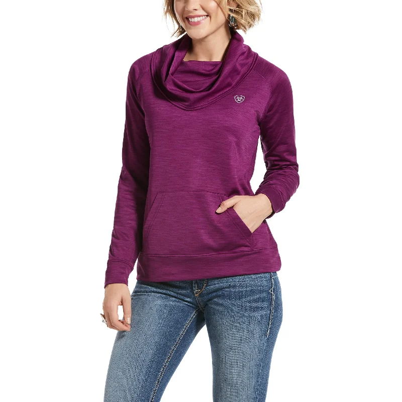 Deep Discounts Ariat® Ladies Conquest Cowl Neck Imperical Violet Sweatshirt 10032856