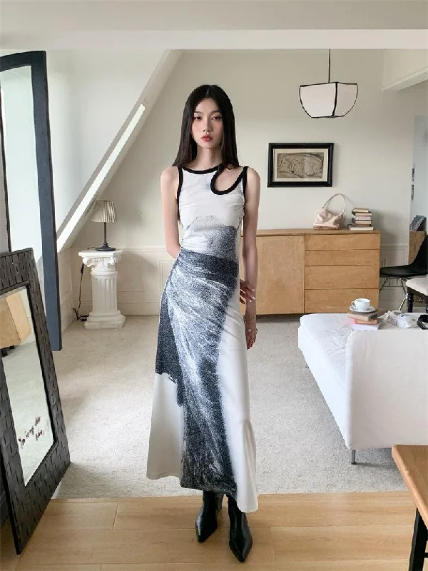 Abstract Maxi Dress