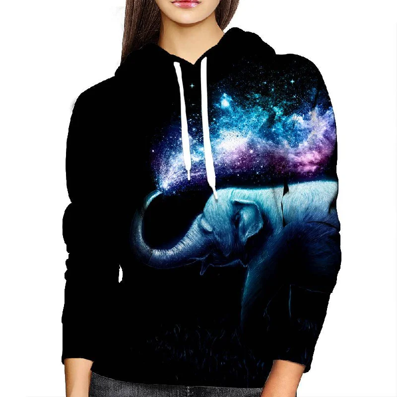 Elephant Splash Womens Hoodie