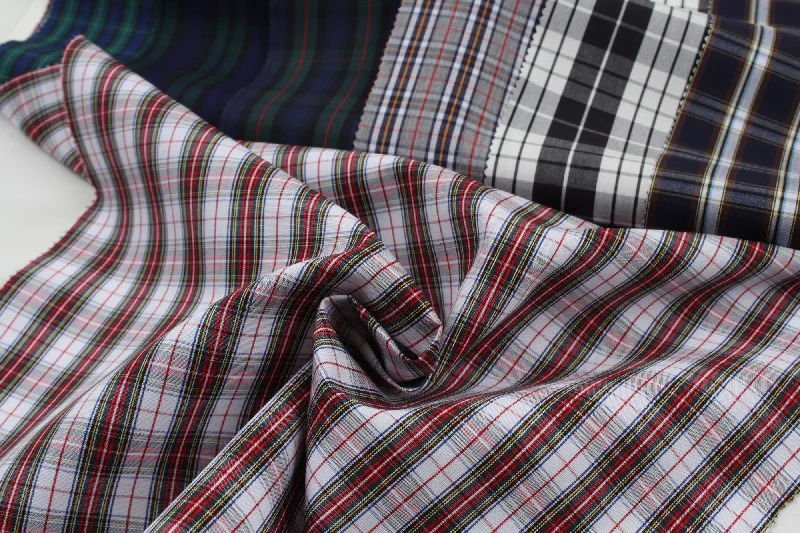 Limited Quantity Light Cotton Poplin - Checks - 11 Variants Available