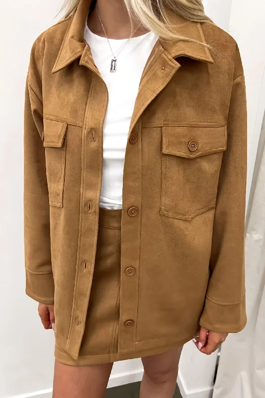 Exclusive Preview Dallas Suede Jacket Tan