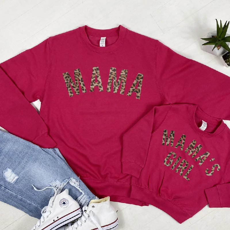 Mama & Mama's Girl Leopard Sweatshirts (MRK X)