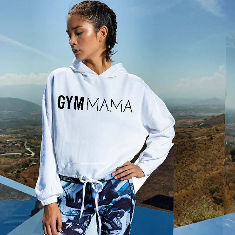 Gym Mama Big Logo Cropped Hoodie (MRK X)