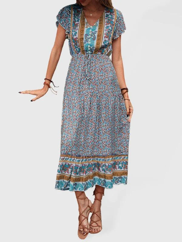 Price Cut Printed Summer Maxi Dress
