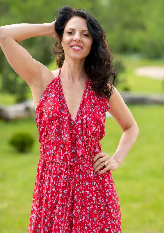 Weekend Deal Bianca Red Rose Dress