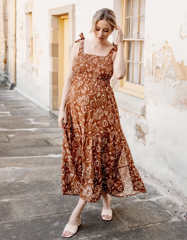 Special Price Maternity Maxi Lilliana Dress in Parsley
