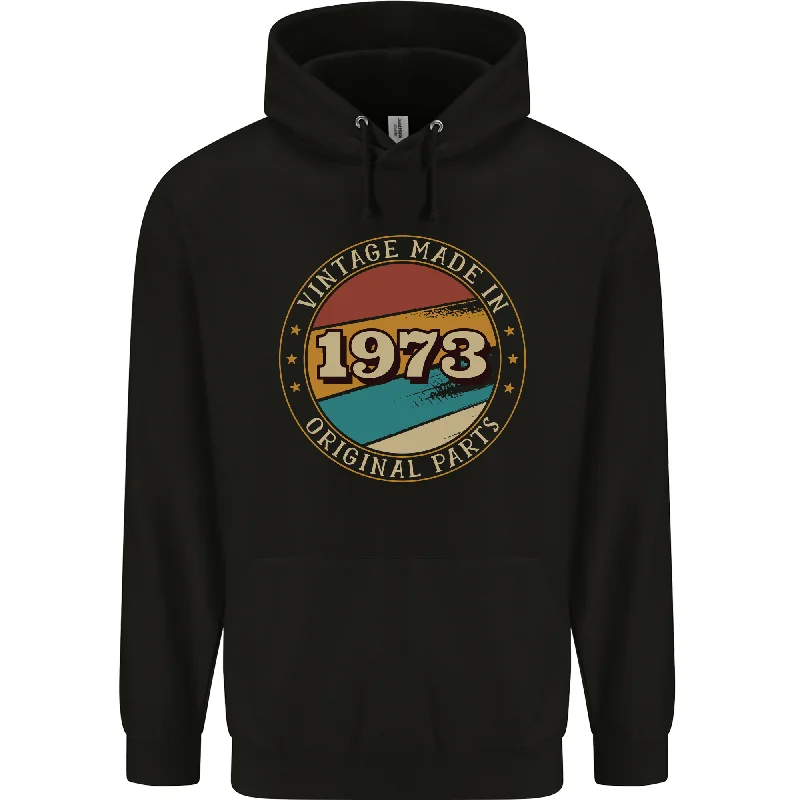 51st Birthday  Vintage Made In 1973 Mens 80% Cotton Hoodie