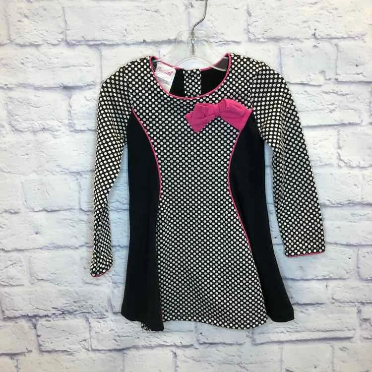 Act Now Nannette Black & White Size 3T Girls Dress