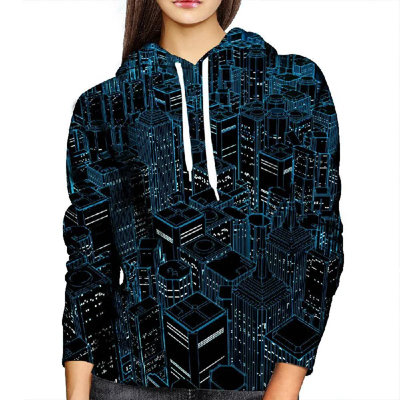 Huge Discounts Night City Lights Womens Hoodie
