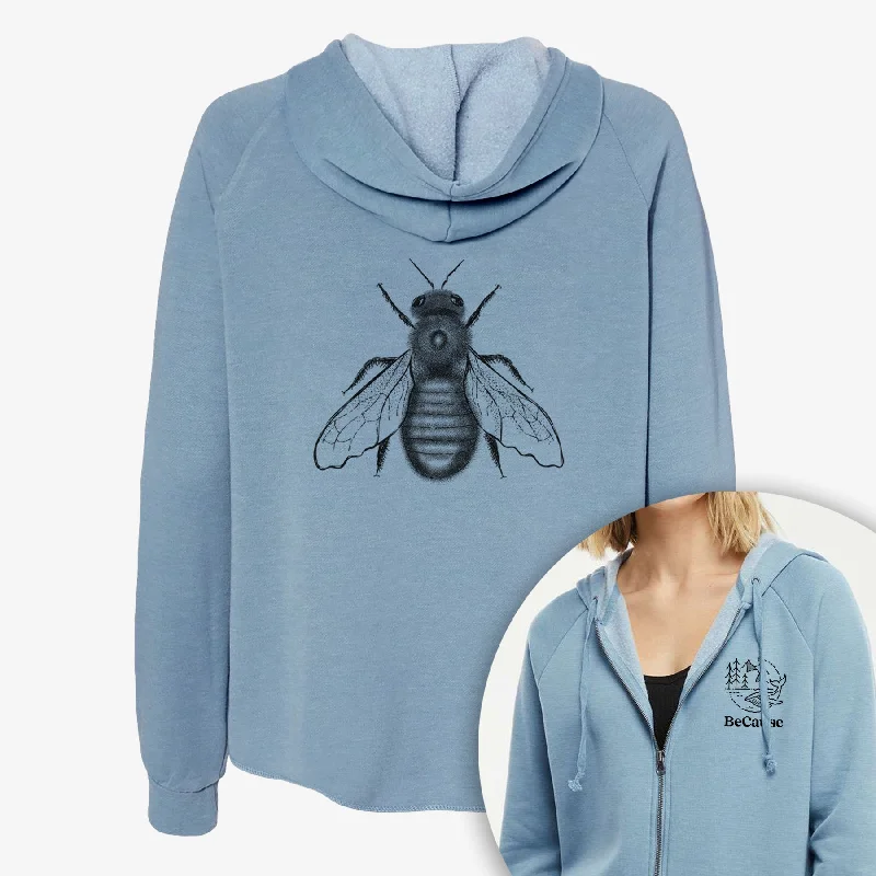 Price Cut Xylocopa Virginica - Carpenter Bee - Women's Cali Wave Zip-Up Sweatshirt