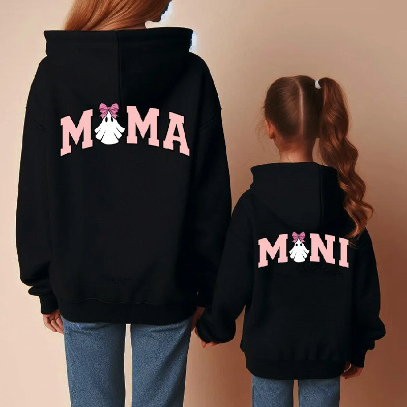 Ghost Mama & Mini Back Logo Matching Hoodies