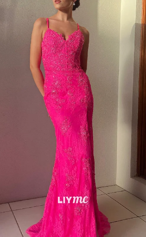 Savings Galore LP2070 - V-Neck Sleeveless Open Back Appliques Side Slit Prom Dress Savings Galore LP2070 - V-Neck Sleeveless Open Back Appliques Side Slit Prom Dress