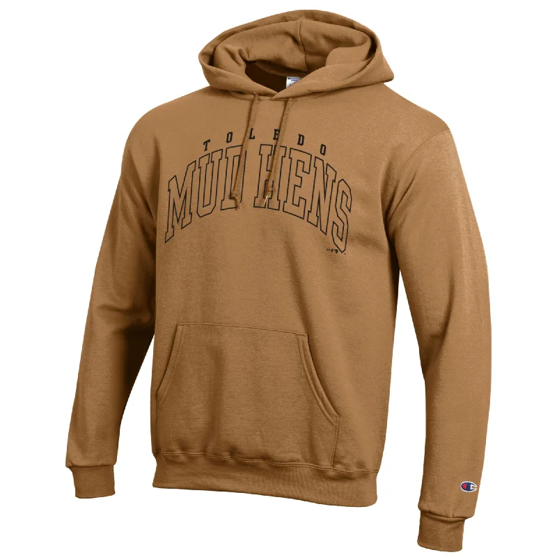 Special Promotion Toledo Mud Hens Briefly Brown Champion Powerblend Hood