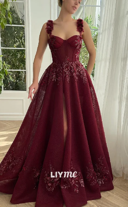 Incredible Offers LP2193 - Sweetheart Sleeveless A-Line Appliques Pleated Prom Dress