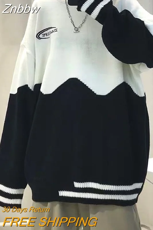 Deal Mania Znbbw Sweaters in Autumn and Winter for Men and Women Korean Edition Casual Loose New Knitwear Warm Trend Undercoat
