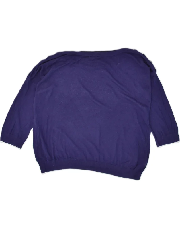 Today’s Deal BANANA REPUBLIC Womens Boat Neck Jumper Sweater UK 16 Large Navy Blue