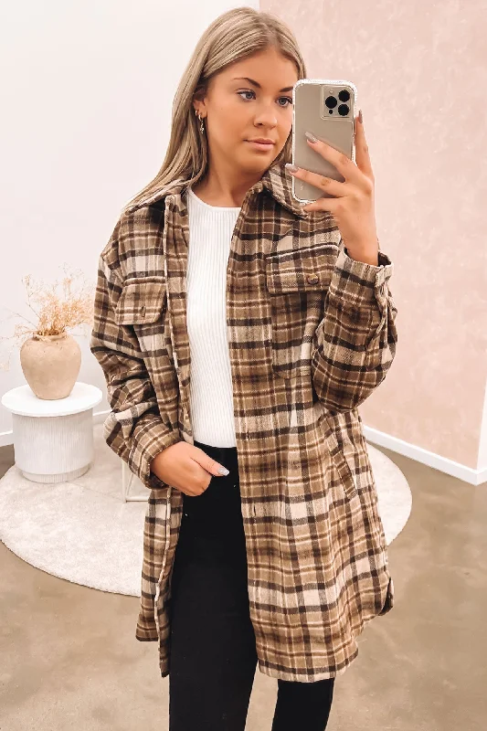 Early Access Cassidy Check Shacket Check
