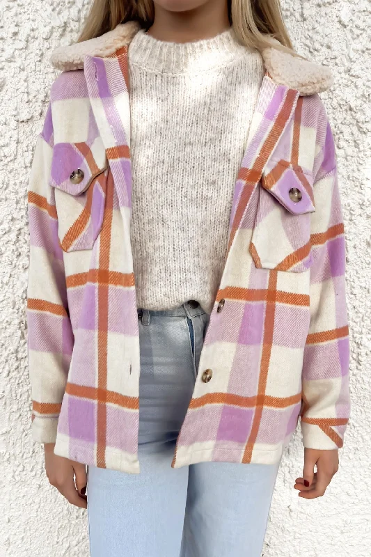 Quick Sale Kylee Shacket Lilac