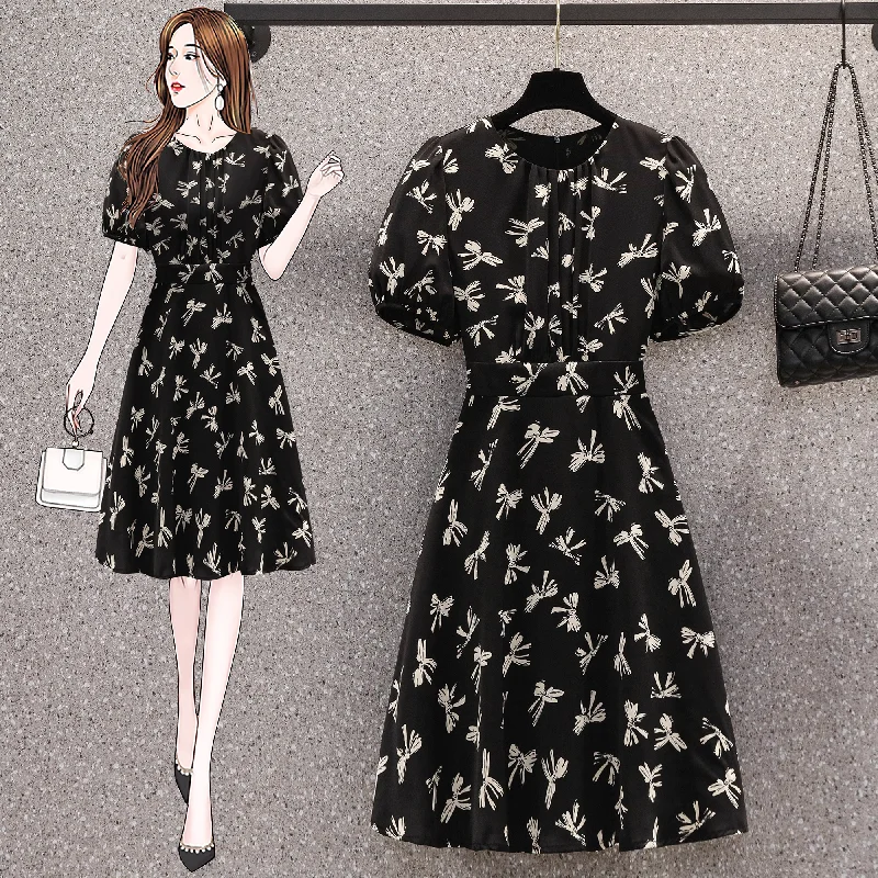 Huge Savings Plus Size Korean Ribbon Dress