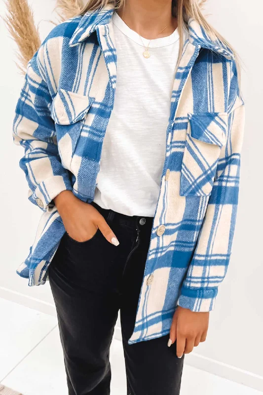 Instant Savings Zoey Shacket Blue