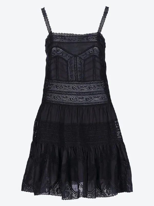 Halliday lace trim short dress