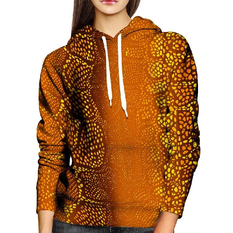 Limited Availability Many Dots Orange Womens Hoodie