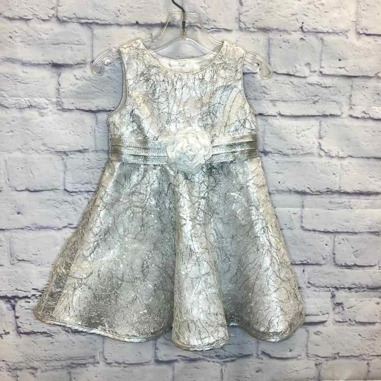 Online Only Youngland Silver Size 3T Girls Dress