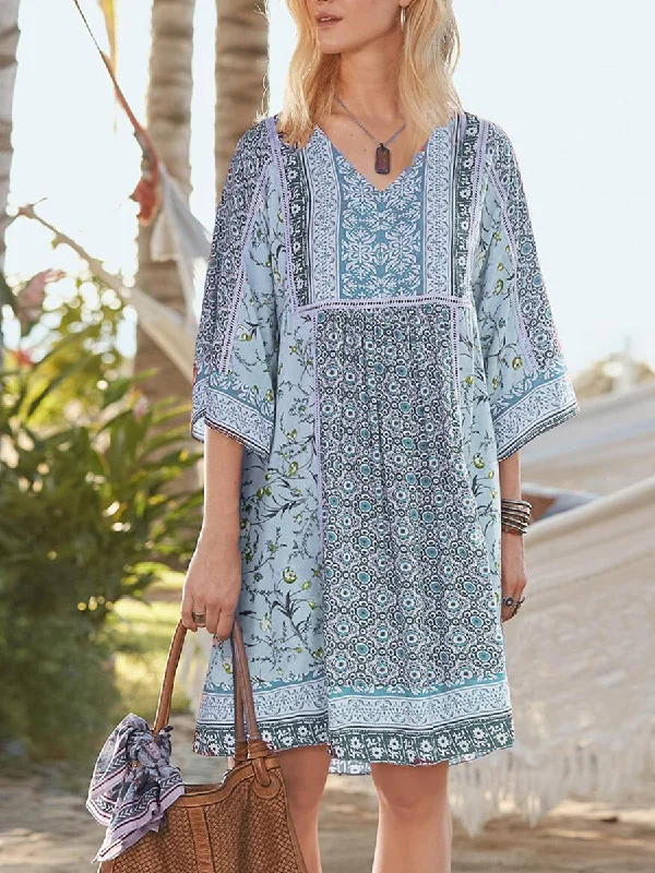 Exclusive Online Offer Women's Casual Loose Embroidered Printed  Dress