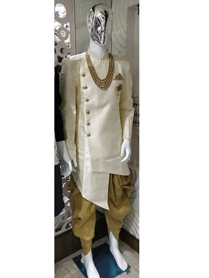 Price Rollback M12, Cream Color Indowestern Men's Dress