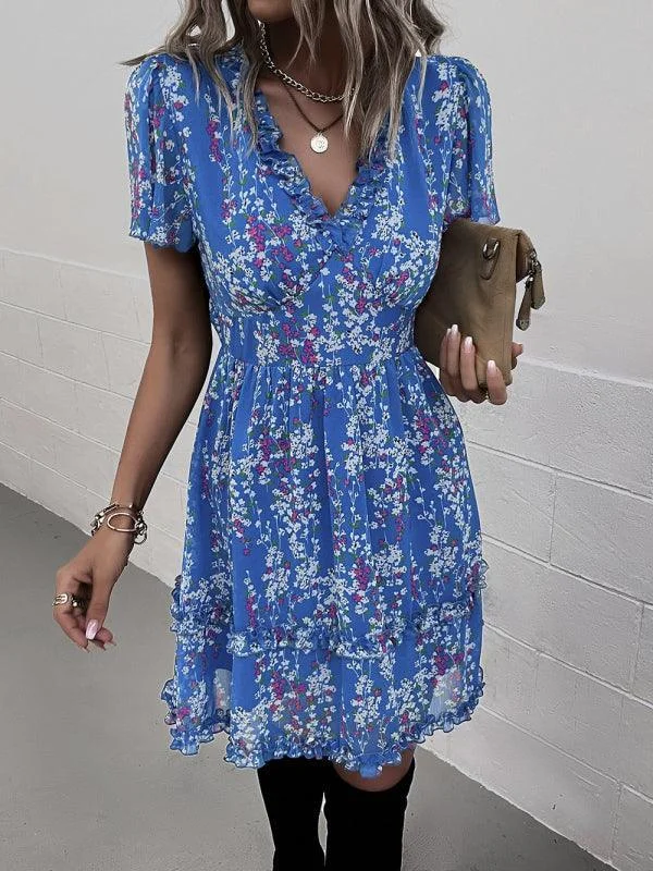 Online Only Floral Women Mini Day Dress